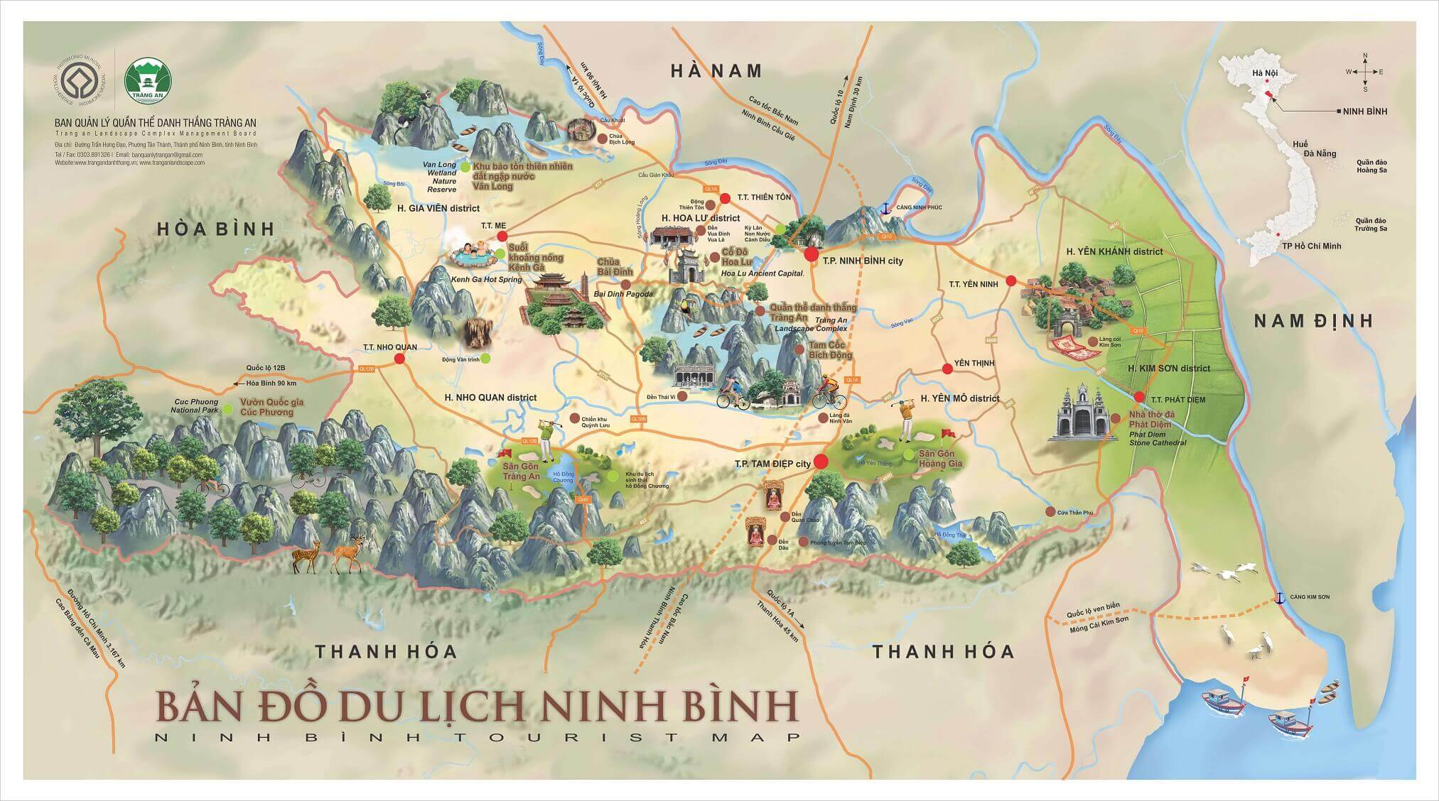 Ninh Binh travel guide map